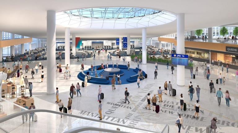This is an artist rendering of the interior departures hall...