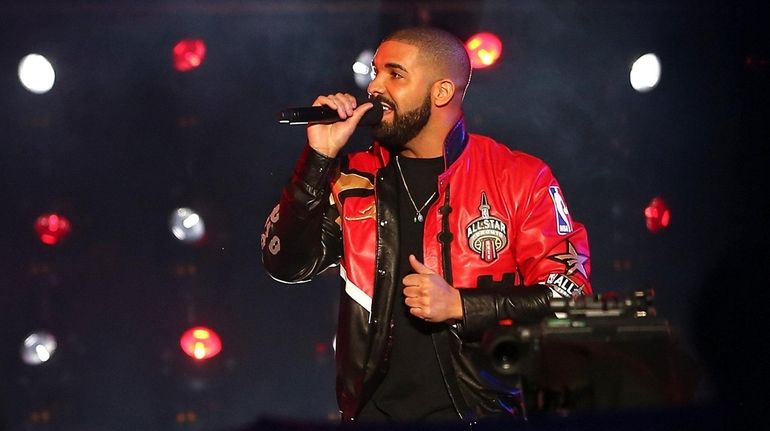 Drake speaks before the NBA All-Star Game 2016 at the Air...