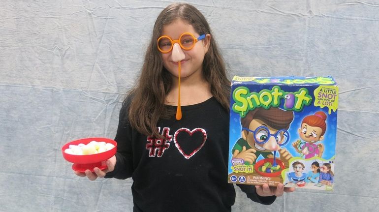 Kidsday reporter Dunia Lizama tested KD Games' Snot It.