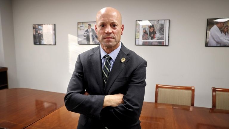 Suffolk Police Chief of Detectives John Rowan at police headquarters in...