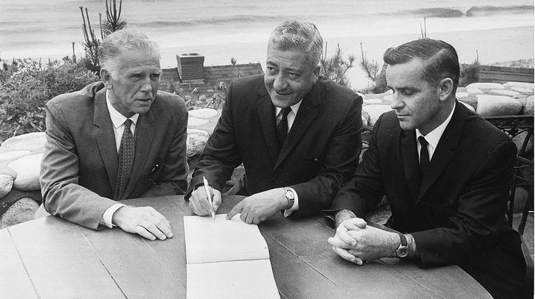 Former Assemb. Perry B. Duryea, Dr. John C. Baiardi of LIU and...