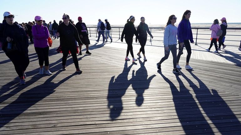 Participants in the American Cancer Society's Making Strides Against Breast...