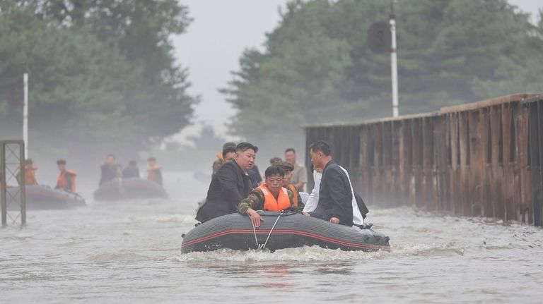 In this photo provided by the North Korean government, North...