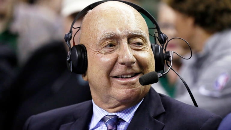 ABC/ESPN basketball analyst Dick Vitale sits at midcourt prior to...