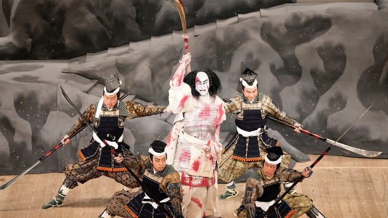 This photo provided by Shochiku shows Kabuki actor Danjuro Ichikawa...