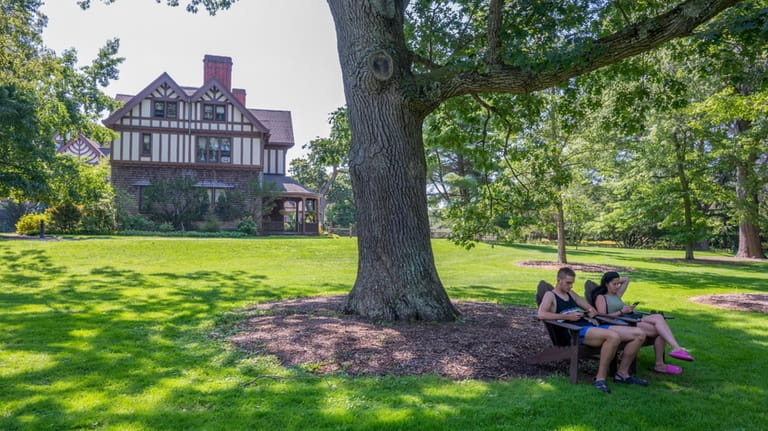 Lounge on the grass with views of the Manor House...