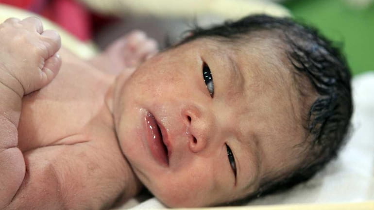 A newly born baby girl named Danica Camacho, the Philippines'...