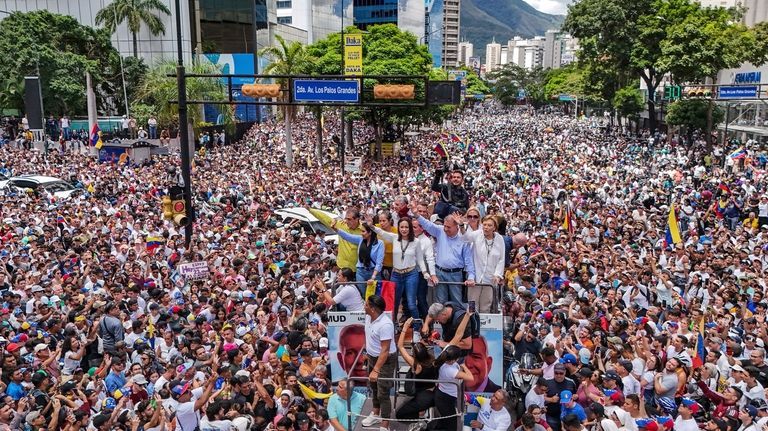 Opposition leader Maria Corina Machado and opposition candidate Edmundo Gonzalez...