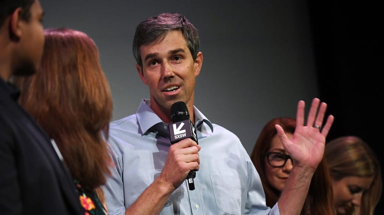 Beto O'Rourke speaks at the Paramount Theatre after the documentary...