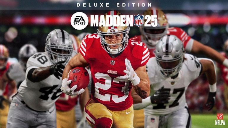 In this undated photo provided by EA Sports, Christian McCaffrey...