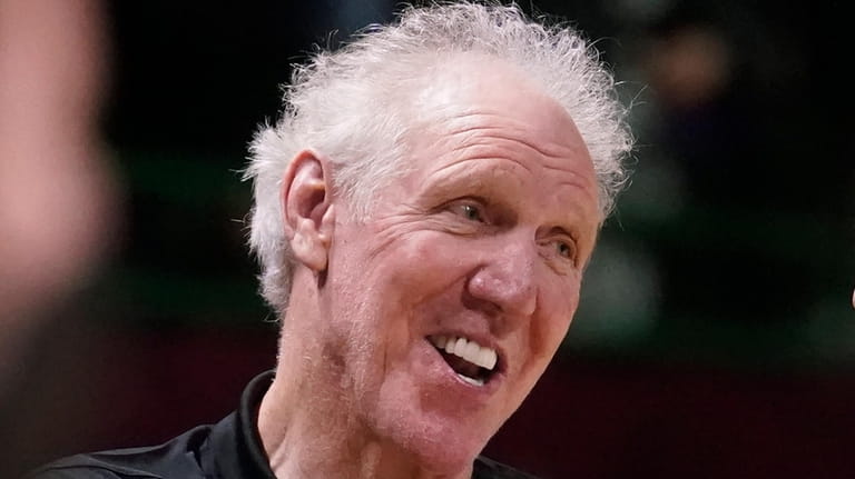Basketball Hall of Fame legend Bill Walton laughs during a...