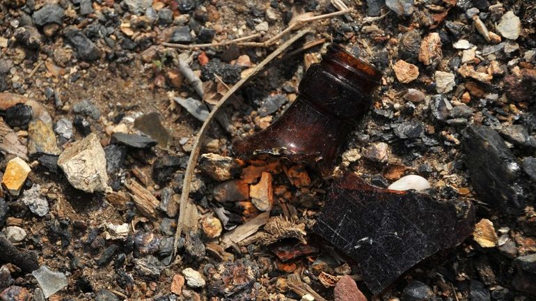 Fragments of glass, nails, wood and metal could be seen...