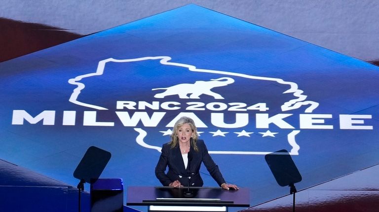 Sen. Marsha Blackburn, R-Tenn., speaks during the Republican National Convention...