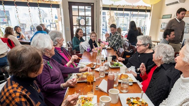 Friends, clockwise, Elaine Oconnell of Southold, Joan Hagerty of Greenport,...