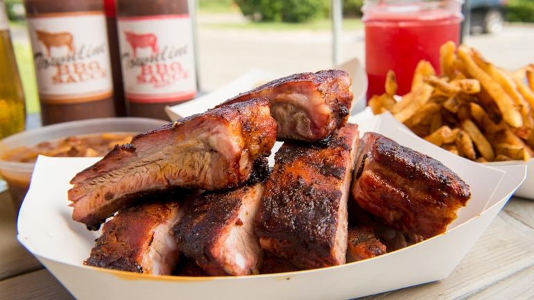 Ribs served at Townline BBQ in Sagaponack.