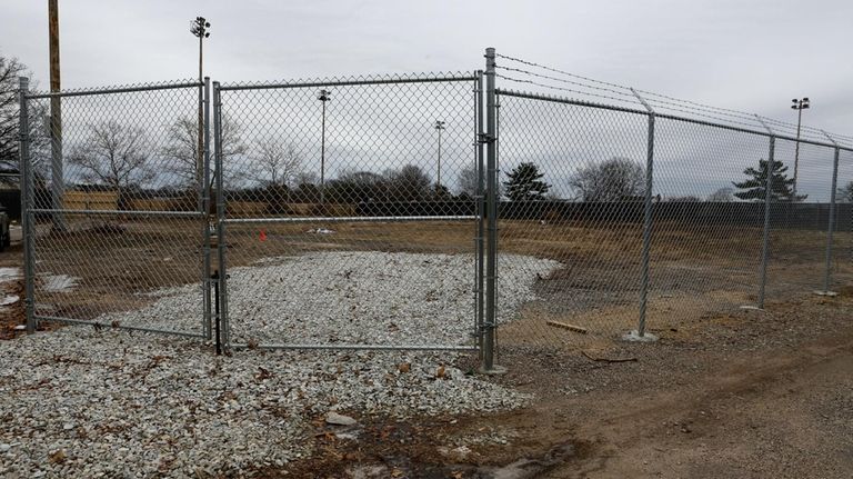 The ballfield at Bethpage Community Park in January 2019.