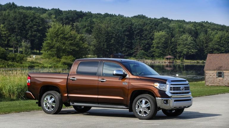 On the road, the Tundra is a modern pickup truck...