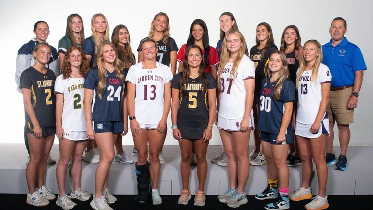 The 2024 Newsday All-Long Island girls lacrosse team. Front row,...