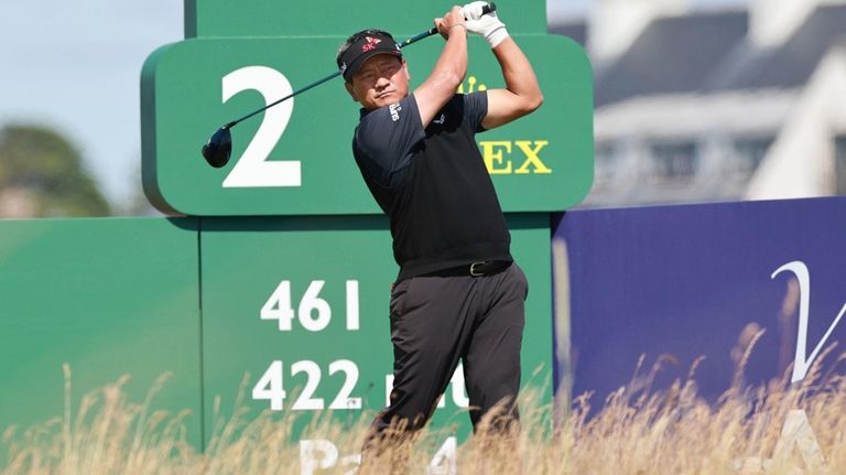 South Korea's K J Choi on the 2nd tee during...