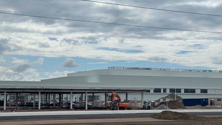 Construction continues at Hyundai's $7.6 billion electric vehicle plant in...