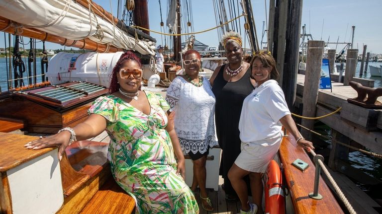 Eastville Community Historical Society executive director Georgette Grier-Key, left, Southampton...