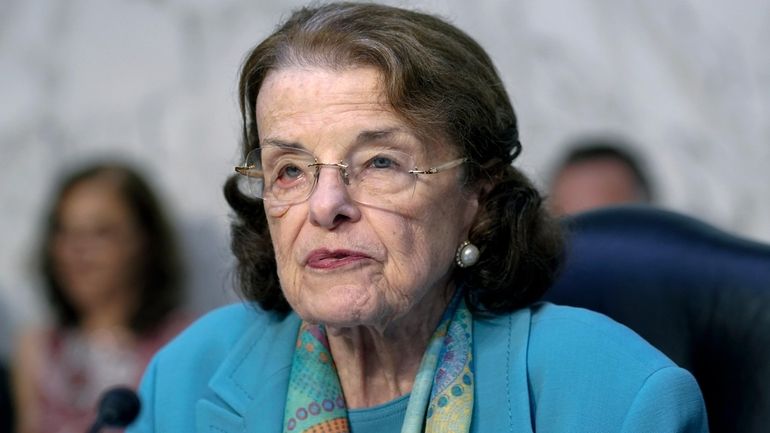 Sen. Dianne Feinstein, D-Calif., speaks during the Senate Intelligence hearing,...