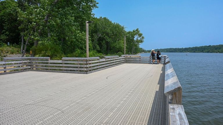 New fishing pier, Hempstead Lake State Park, West Hempstead. The...