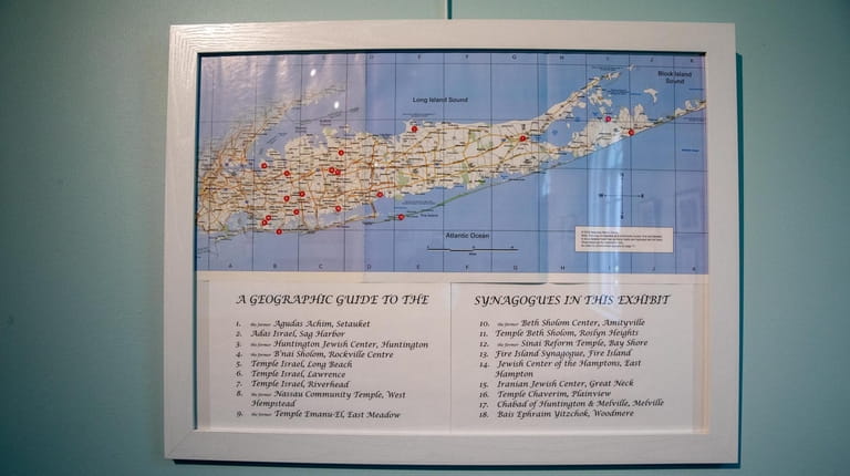 The "Seeking Sanctuary" exhibit features a geographic guide to the...