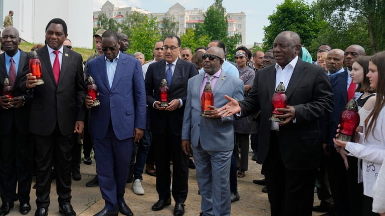 South African President Cyril Ramaphosa, Egypt's Prime Minister Mustafa Madbuly,...