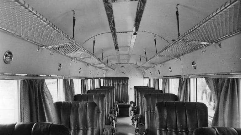 The cabin of the Junkers Ju 52 aircraft "Kaleva" by...