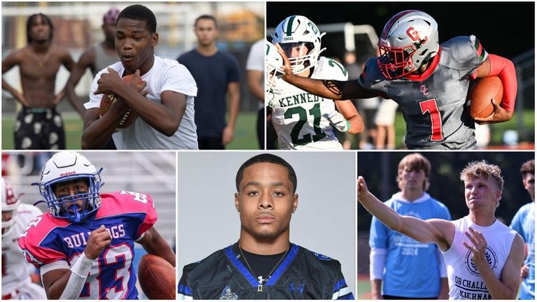 (Clockwise from top left) Jawara Keahey of North Babylon, Jadyn Johnson...