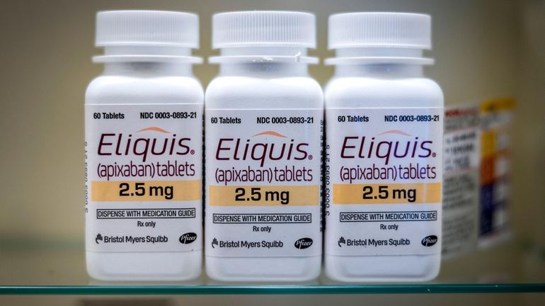 The blood thinner Eliquis is one of 10 prescription drugs...