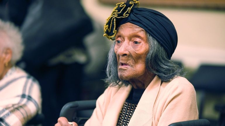 Lessie Benningfield Randle, a Tulsa Race Massacre survivor, is pictured...