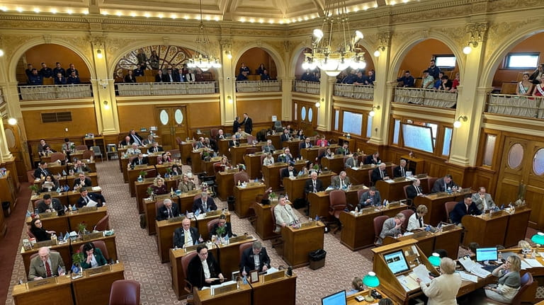 The South Dakota House of Representatives begins a floor session...