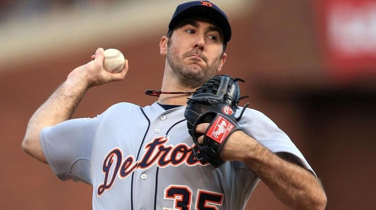 Detroit's Justin Verlander in World Series Game 1 against the...