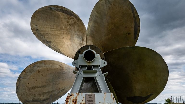 A propeller from retired ocean liner the SS United States can...