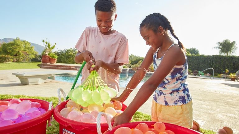 The Bunch O Balloons Tropical Party lets kids fill and...