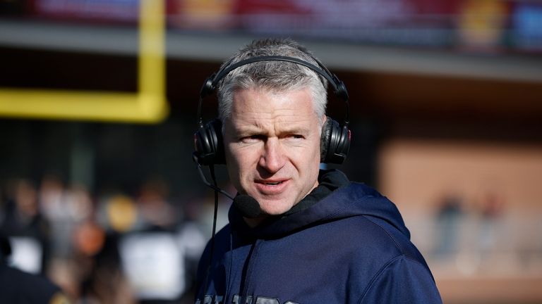 Toledo coach Jason Candle is seen during an NCAA college...