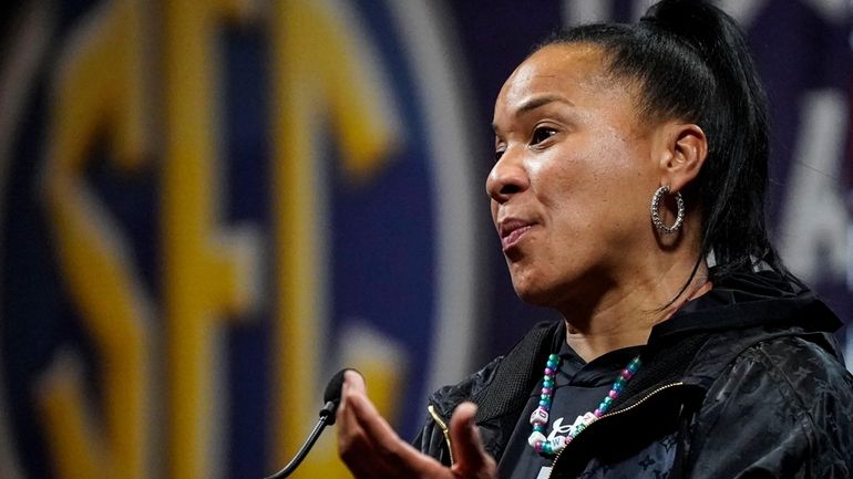 South Carolina NCAA women's college basketball head coach Dawn Staley...