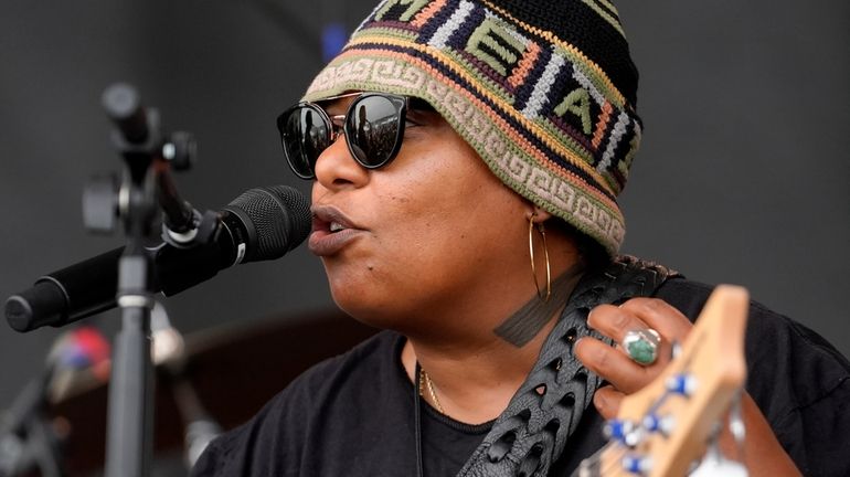 Meshell Ndegeocello performs during the Newport Jazz Festival, Sunday, Aug....