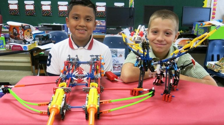 Kidsday reporters Jason Duchimazza, left, and Jake Havel tested the...