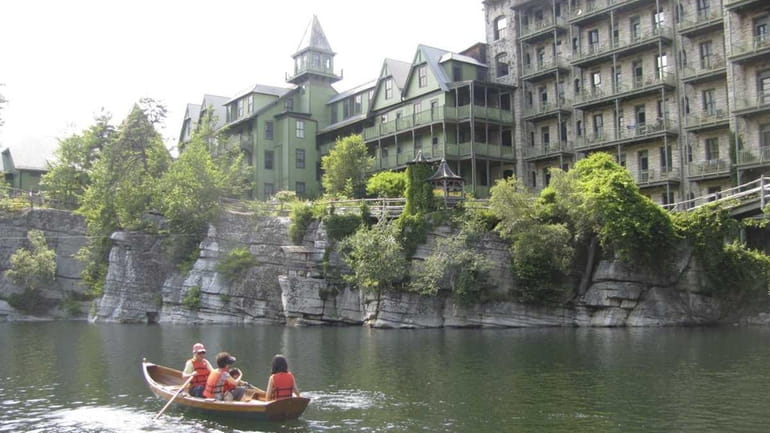 Day visitors to Mohonk Mountain House can rent canoes, rowboats,...