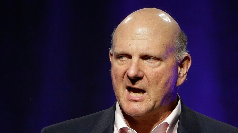 In this July 15, 2017, file photo, Steve Ballmer, former...