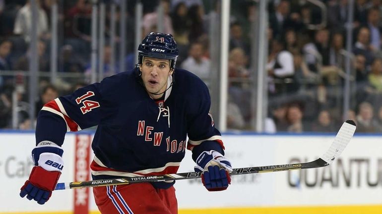 Taylor Pyatt skates during a game against the Boston Bruins...