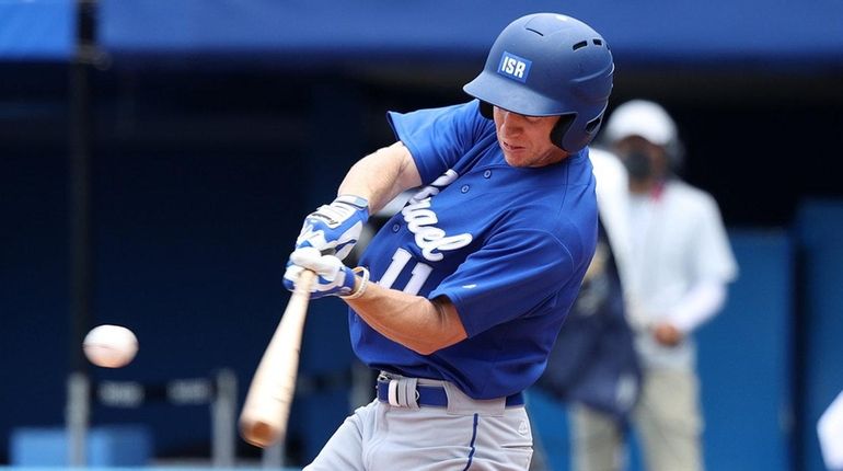 Ty Kelly of Team Israel bats in the second inning...