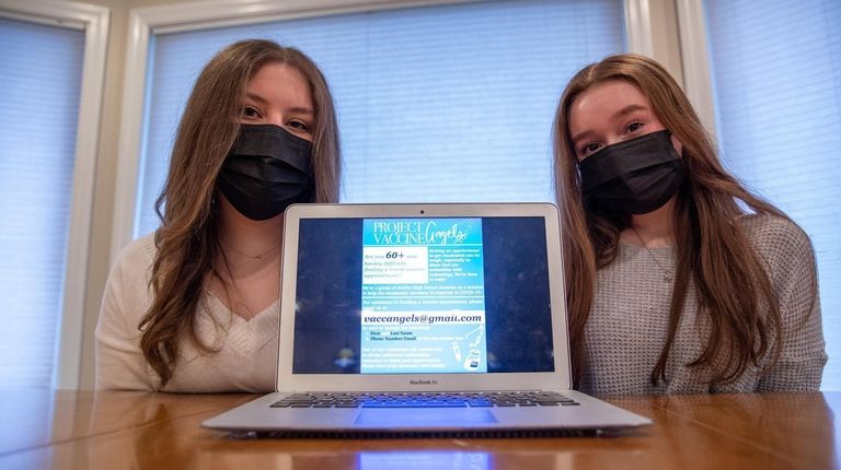 Jericho High School sophomores Abby Garten, 15, left, and Emma...