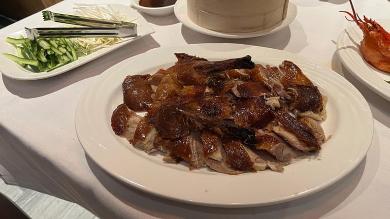 A whole Peking roast duck at China Pavilion in Island...
