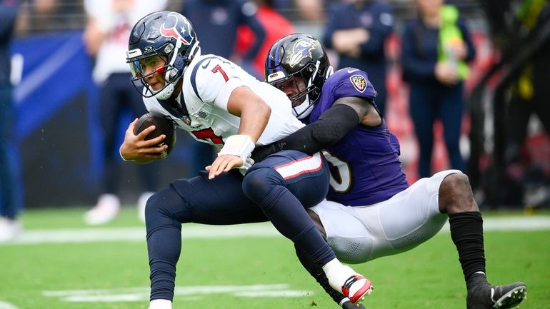 Ravens beat Texans 25-9, but will be without running back J.K. Dobbins for  the rest of the season