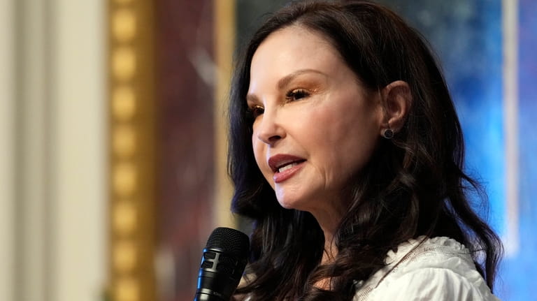Ashley Judd speaks during an event on the White House...