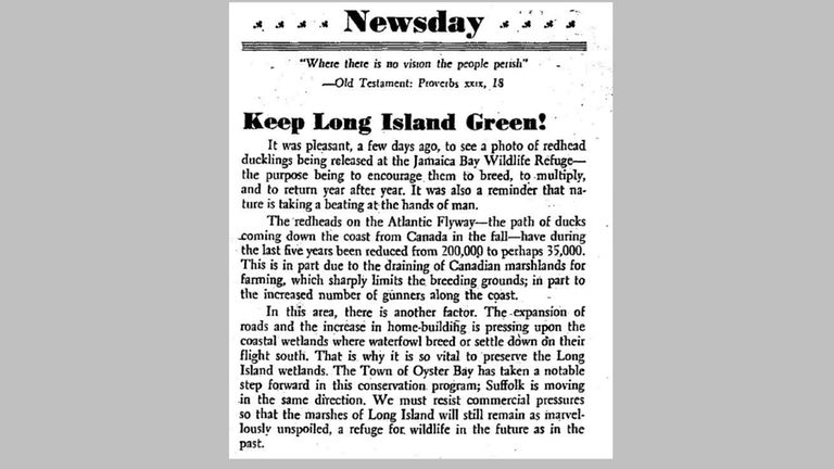 The Newsday editorial from Aug. 8, 1960.